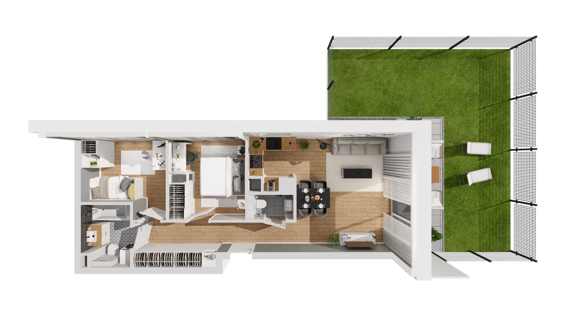 3 pokoje, mieszkanie 60,33 m², parter, oferta nr C9/17, Konstelacja - etap III, Gdynia, Pogórze, ul. Paderewskiego