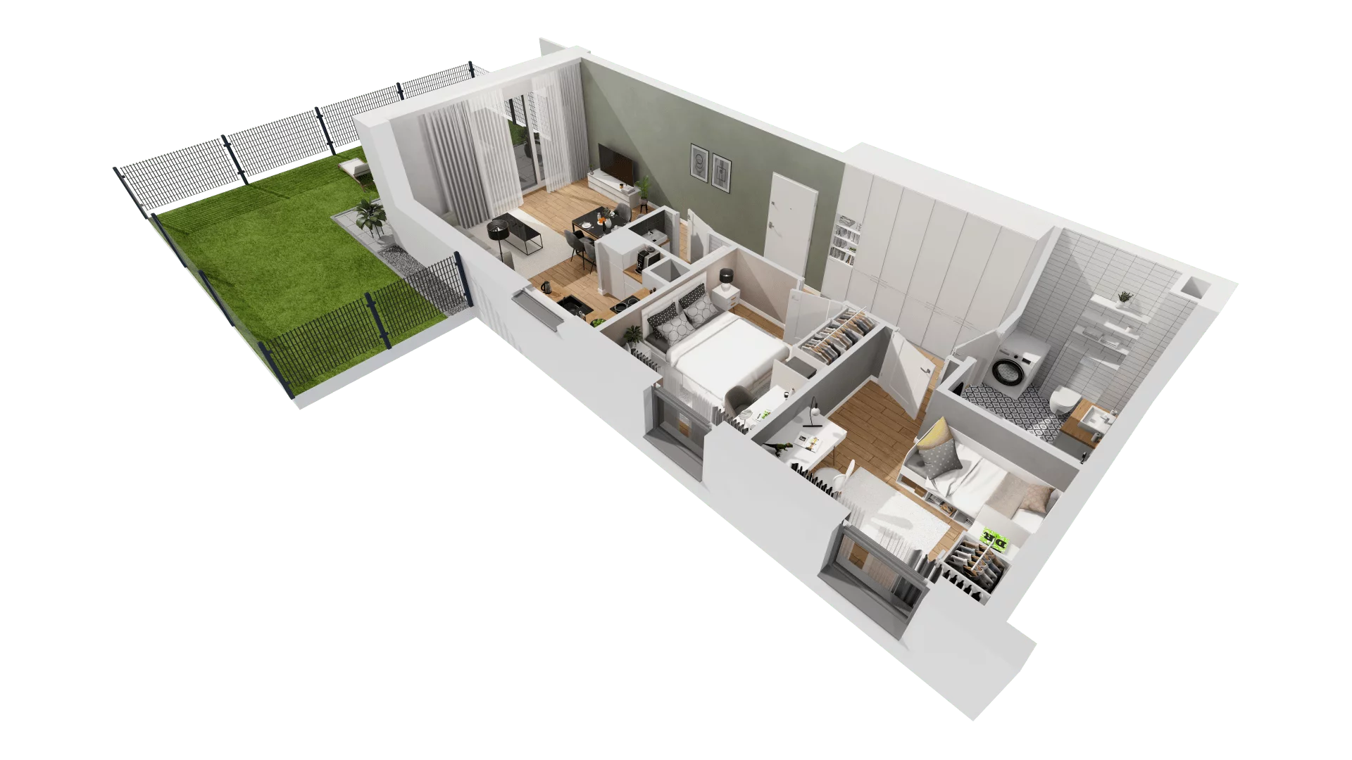 3 pokoje, mieszkanie 60,33 m², parter, oferta nr C9/17, Konstelacja - etap III, Gdynia, Pogórze, ul. Paderewskiego