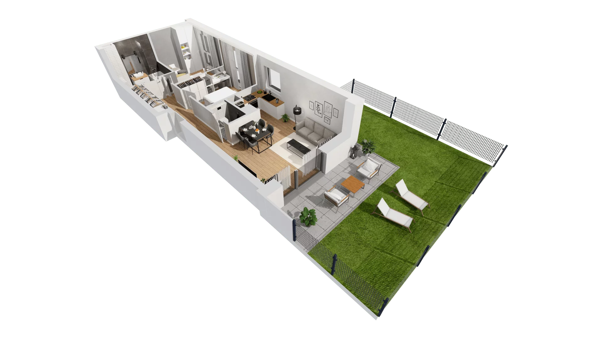 3 pokoje, mieszkanie 60,33 m², parter, oferta nr C9/17, Konstelacja - etap III, Gdynia, Pogórze, ul. Paderewskiego