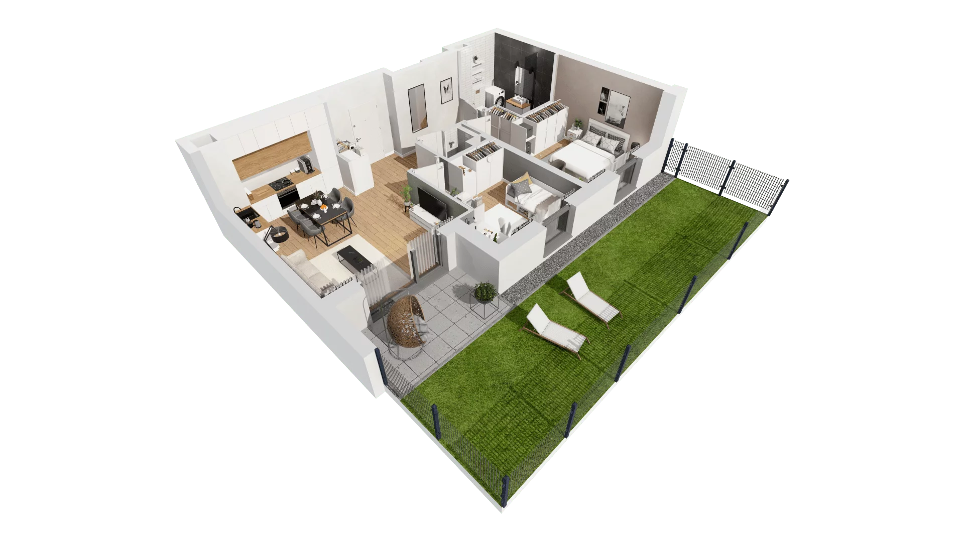 3 pokoje, mieszkanie 63,74 m², parter, oferta nr C9/20, Konstelacja - etap III, Gdynia, Pogórze, ul. Paderewskiego