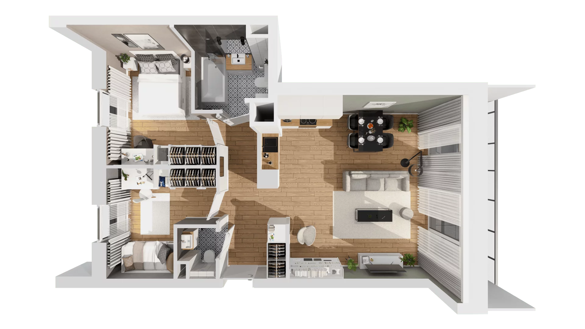 3 pokoje, mieszkanie 66,21 m², piętro 2, oferta nr C9/8, Konstelacja - etap III, Gdynia, Pogórze, ul. Paderewskiego