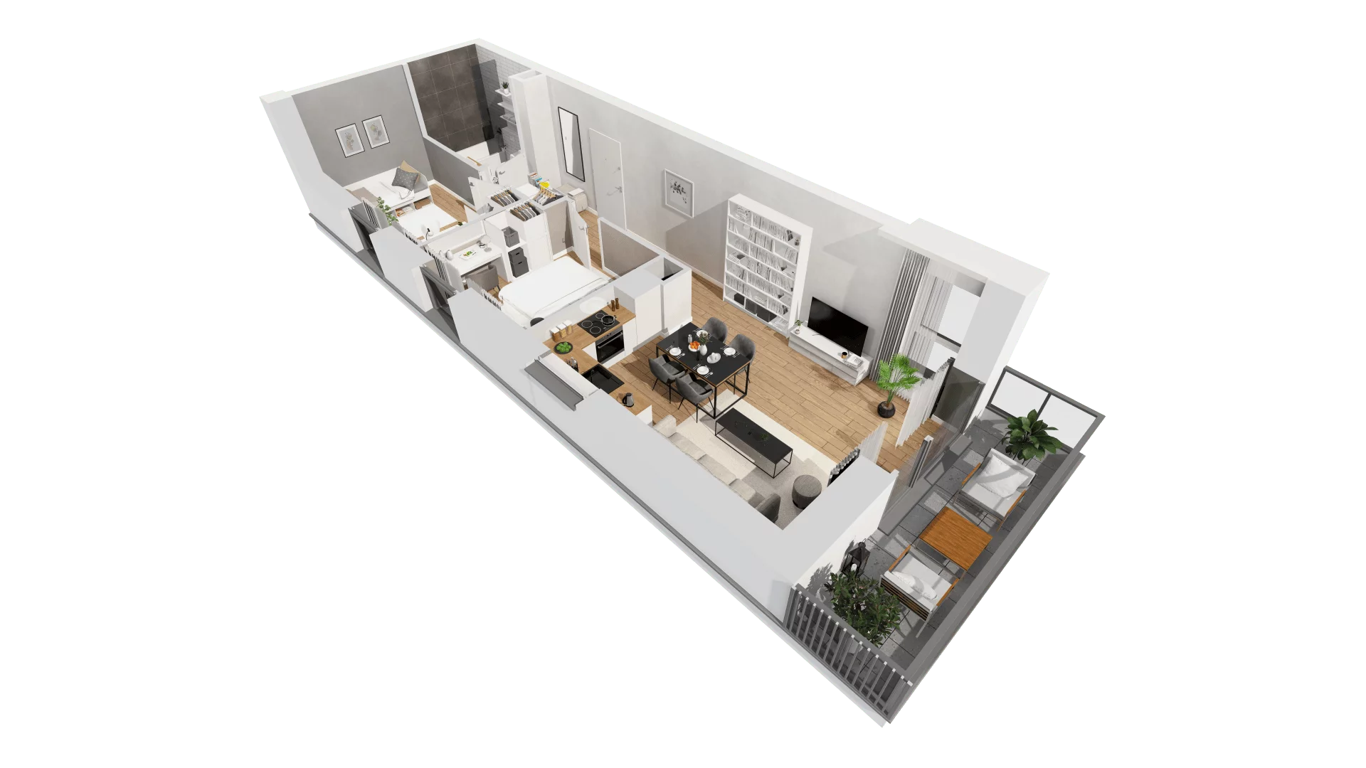 3 pokoje, mieszkanie 54,64 m², piętro 2, oferta nr C9/11, Konstelacja - etap III, Gdynia, Pogórze, ul. Paderewskiego