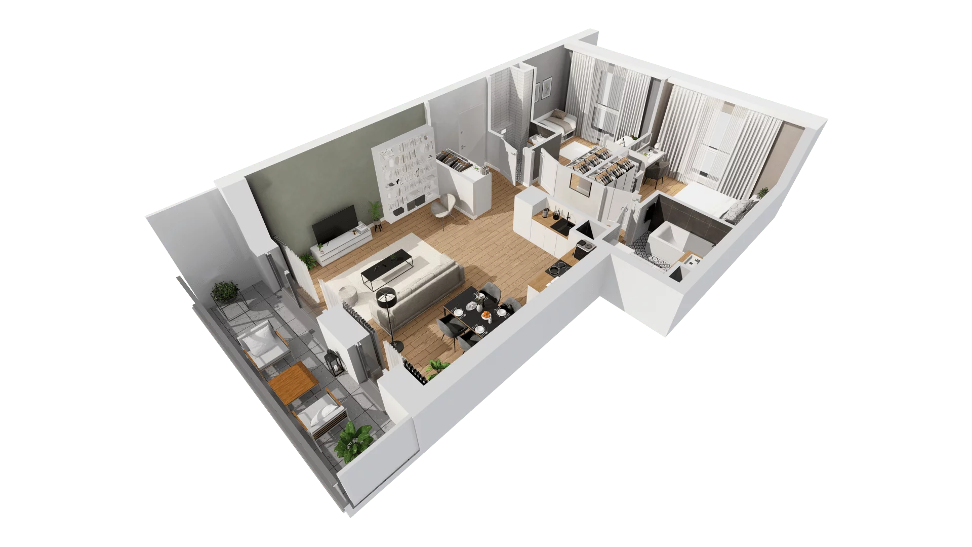 3 pokoje, mieszkanie 66,21 m², piętro 3, oferta nr C9/12, Konstelacja - etap III, Gdynia, Pogórze, ul. Paderewskiego