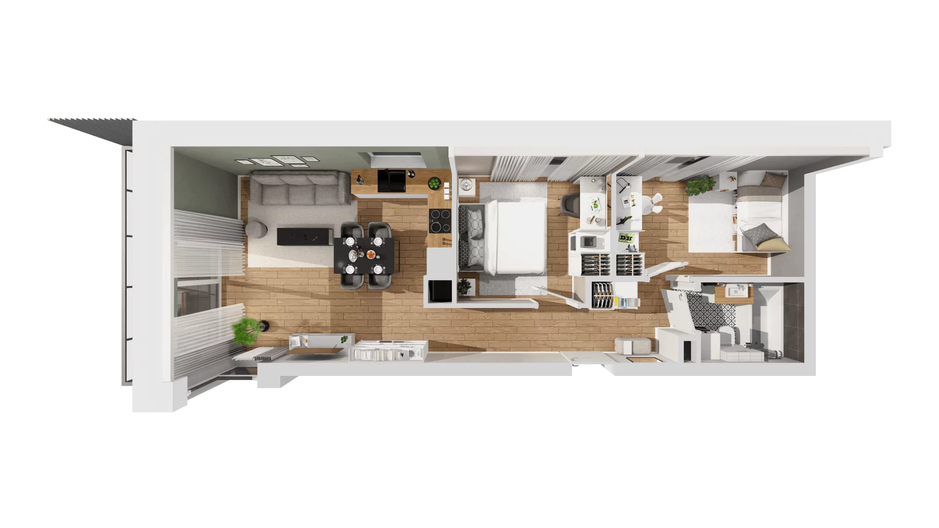 3 pokoje, mieszkanie 54,64 m², piętro 3, oferta nr C9/15, Konstelacja - etap III, Gdynia, Pogórze, ul. Paderewskiego