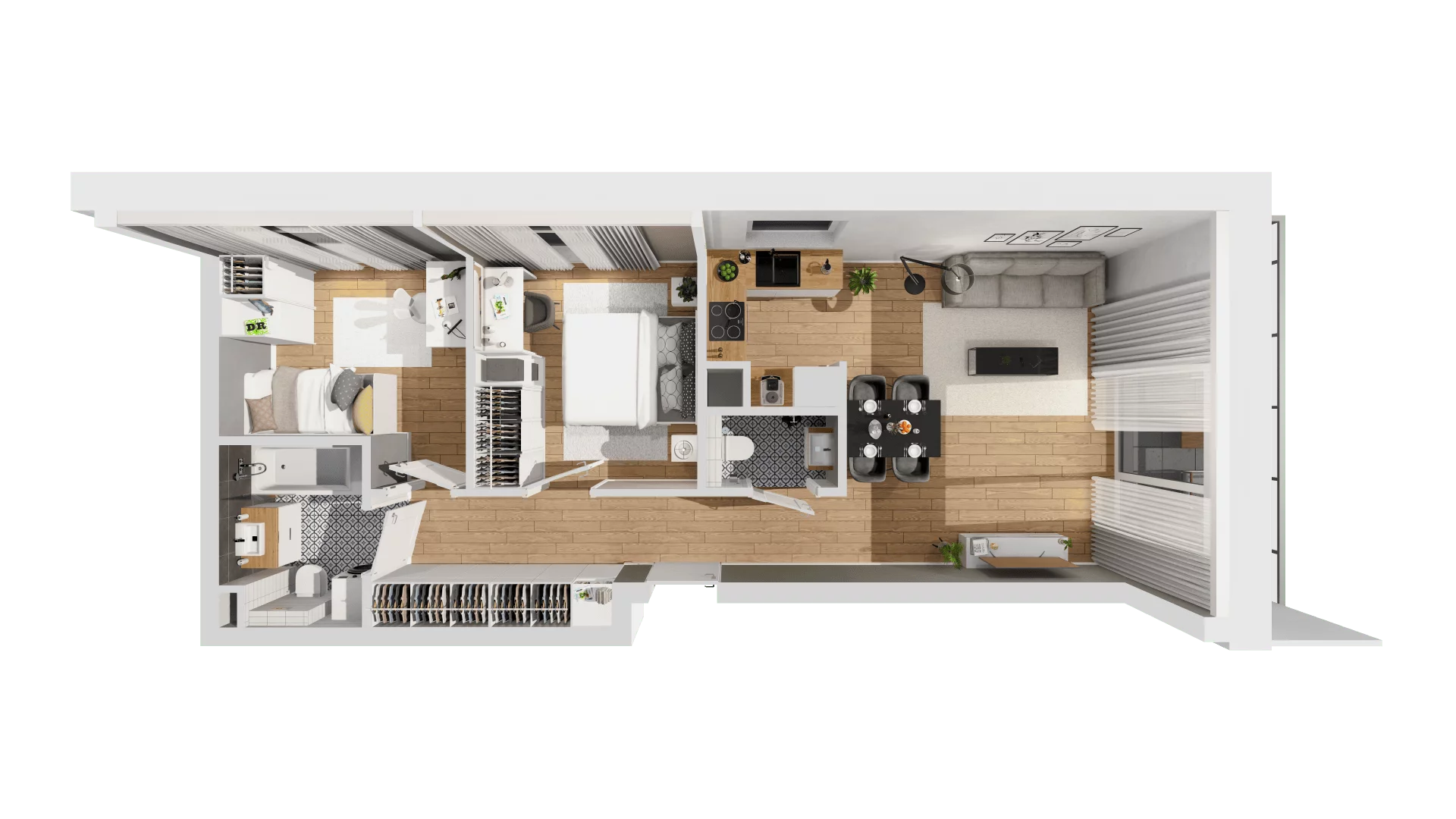 3 pokoje, mieszkanie 60,33 m², piętro 3, oferta nr C9/43, Konstelacja - etap III, Gdynia, Pogórze, ul. Paderewskiego