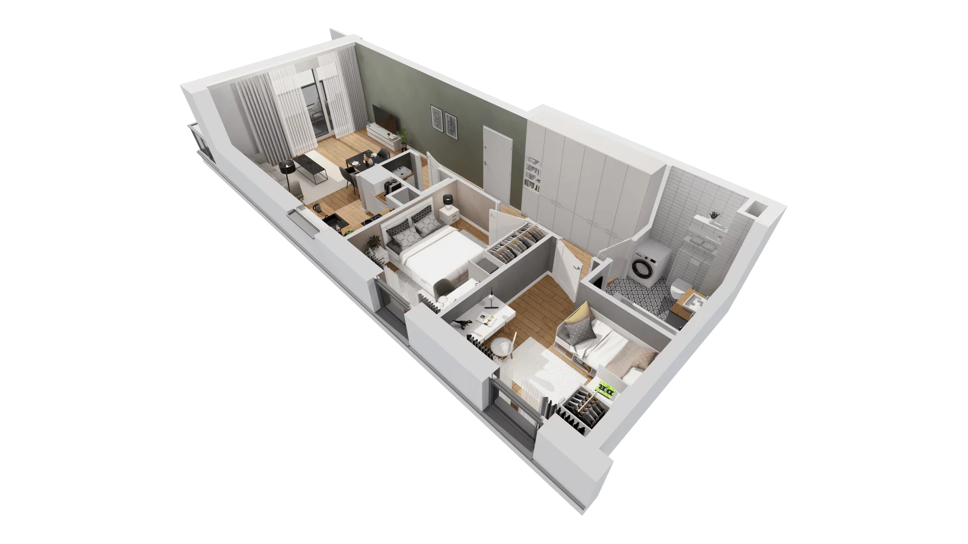 3 pokoje, mieszkanie 60,33 m², piętro 3, oferta nr C9/43, Konstelacja - etap III, Gdynia, Pogórze, ul. Paderewskiego