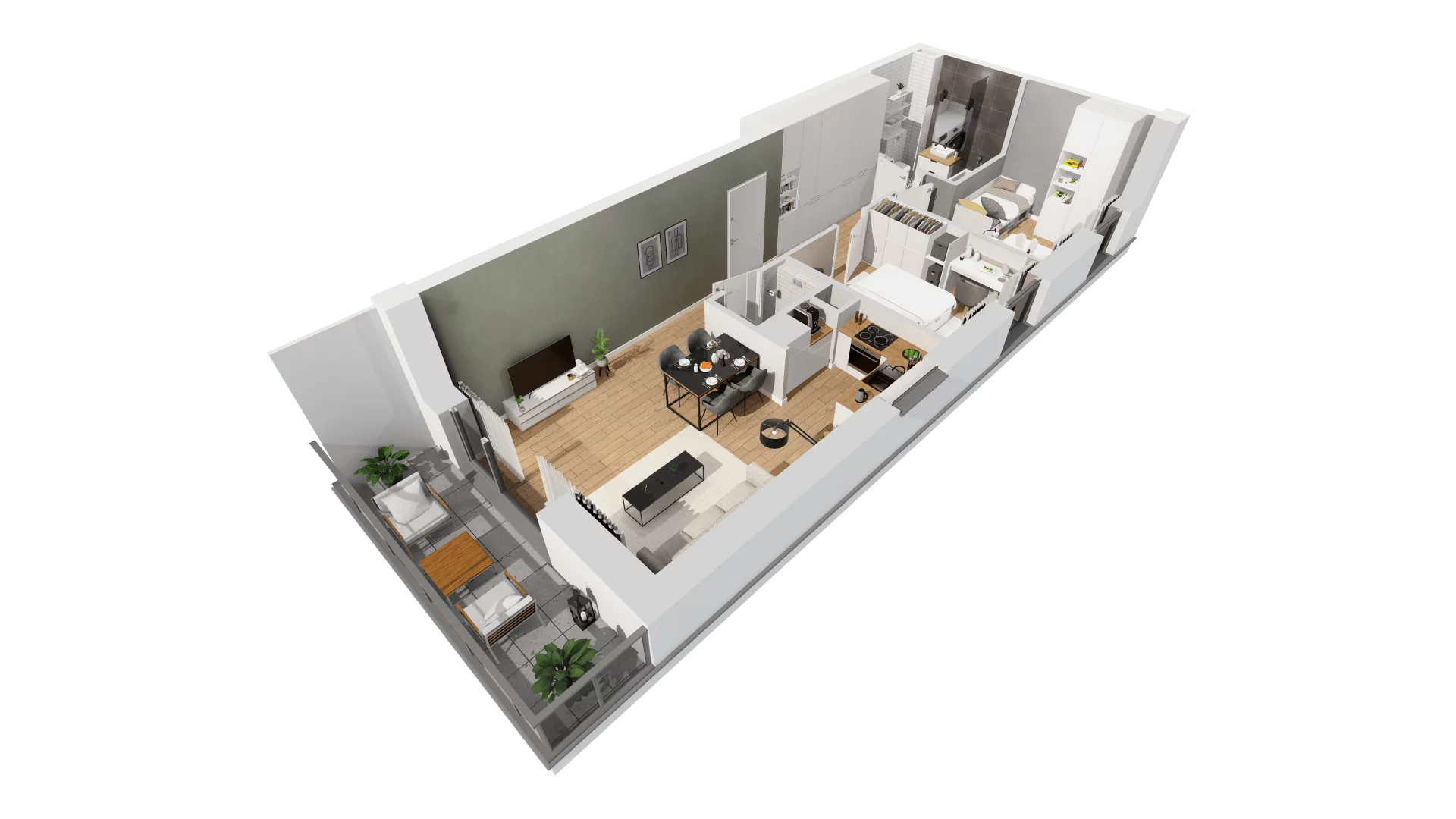 3 pokoje, mieszkanie 60,33 m², piętro 3, oferta nr C9/43, Konstelacja - etap III, Gdynia, Pogórze, ul. Paderewskiego