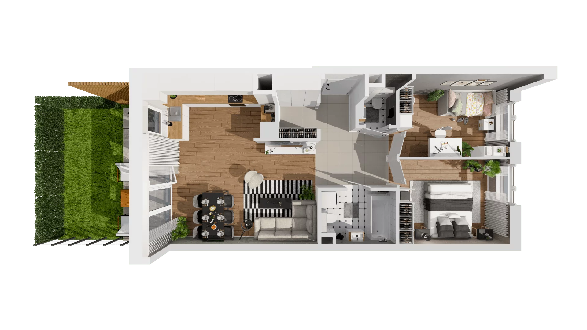 3 pokoje, mieszkanie 70,76 m², parter, oferta nr Ł/1, Perspektywa, Gdańsk, Siedlce, ul. Powstańców Warszawskich