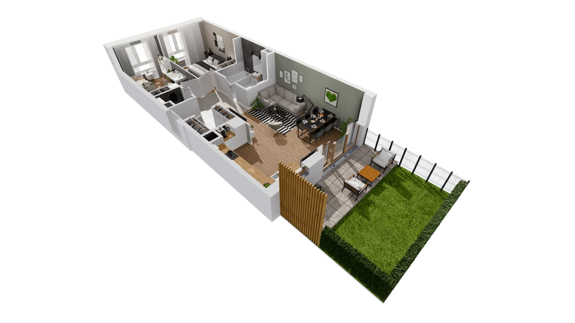 Mieszkanie 70,77 m², parter, oferta nr Ł/1, Perspektywa, Gdańsk, Siedlce, ul. Powstańców Warszawskich