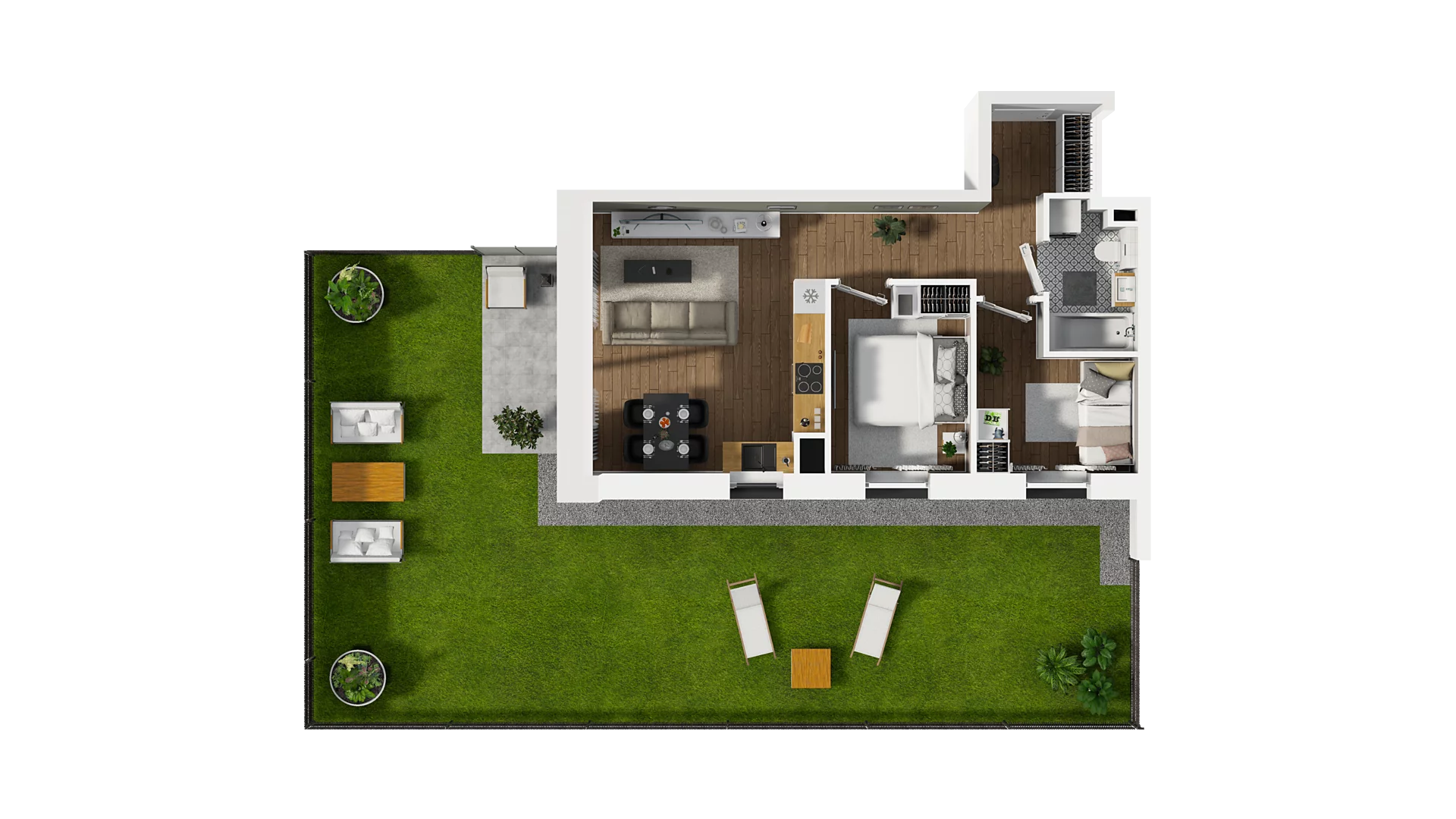 3 pokoje, mieszkanie 47,98 m², parter, oferta nr D/7, Osiedle Warszawska - etap II, Gdańsk, Ujeścisko-Łostowice, Ujeścisko, ul. Warszawska