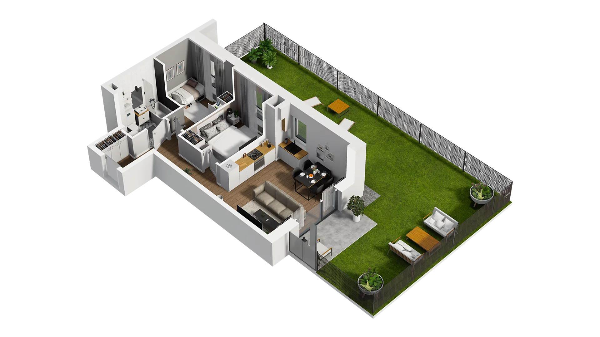3 pokoje, mieszkanie 47,98 m², parter, oferta nr D/7, Osiedle Warszawska - etap II, Gdańsk, Ujeścisko-Łostowice, Ujeścisko, ul. Warszawska