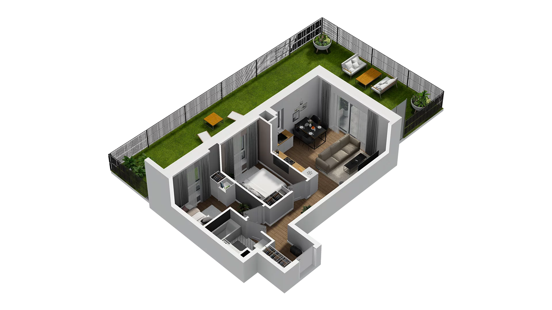 3 pokoje, mieszkanie 47,98 m², parter, oferta nr D/7, Osiedle Warszawska - etap II, Gdańsk, Ujeścisko-Łostowice, Ujeścisko, ul. Warszawska