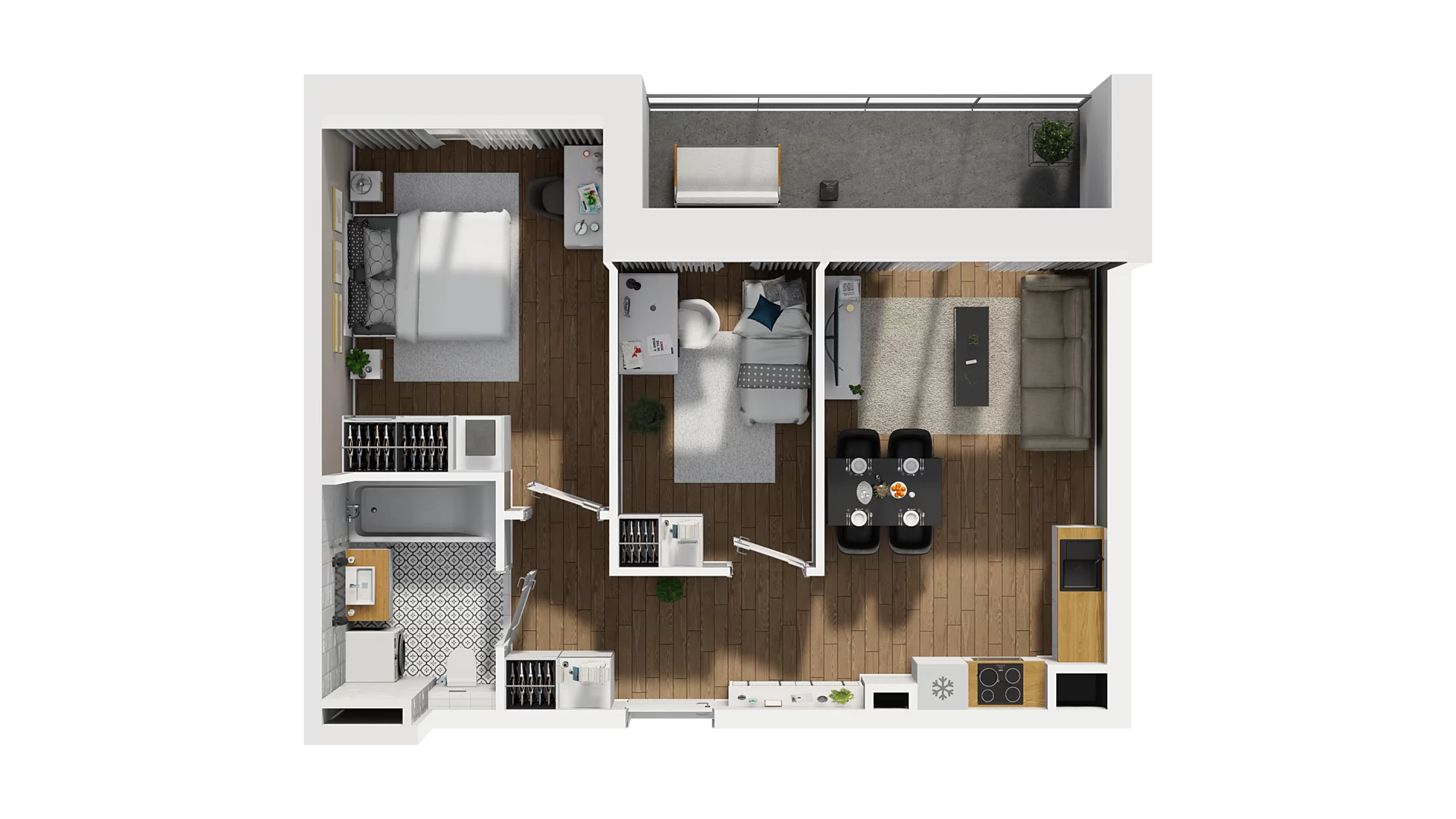 3 pokoje, mieszkanie 50,26 m², piętro 2, oferta nr D/20, Osiedle Warszawska - etap II, Gdańsk, Ujeścisko-Łostowice, Ujeścisko, ul. Warszawska