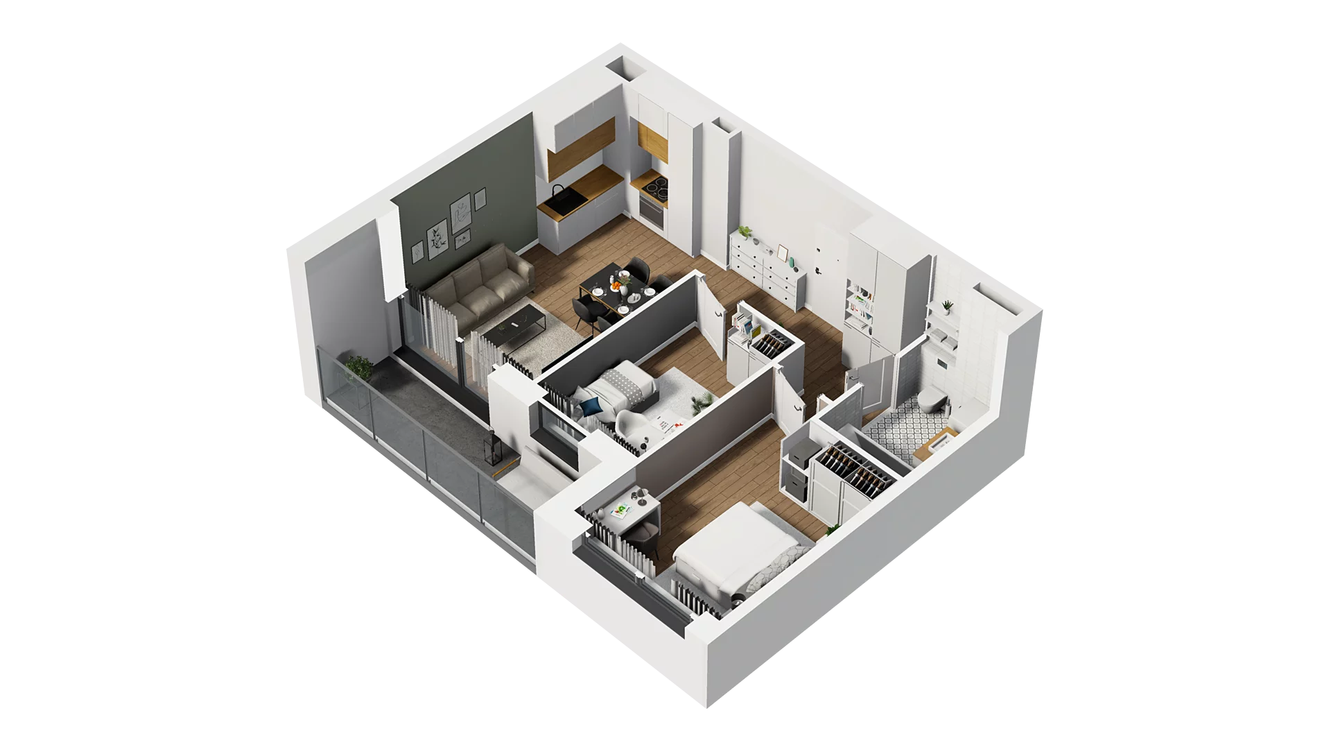 3 pokoje, mieszkanie 50,26 m², piętro 2, oferta nr D/20, Osiedle Warszawska - etap II, Gdańsk, Ujeścisko-Łostowice, Ujeścisko, ul. Warszawska