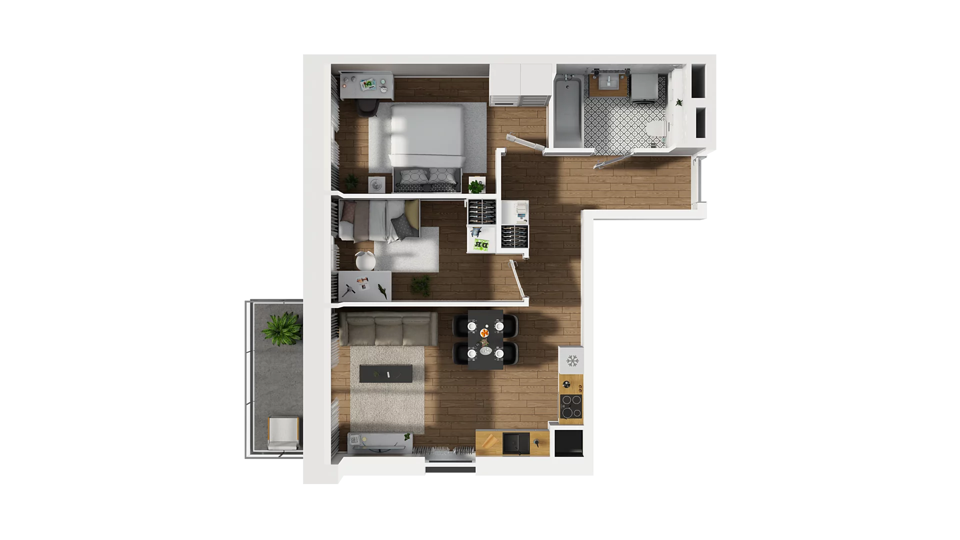 3 pokoje, mieszkanie 53,50 m², piętro 3, oferta nr D/30, Osiedle Warszawska - etap II, Gdańsk, Ujeścisko-Łostowice, Ujeścisko, ul. Warszawska
