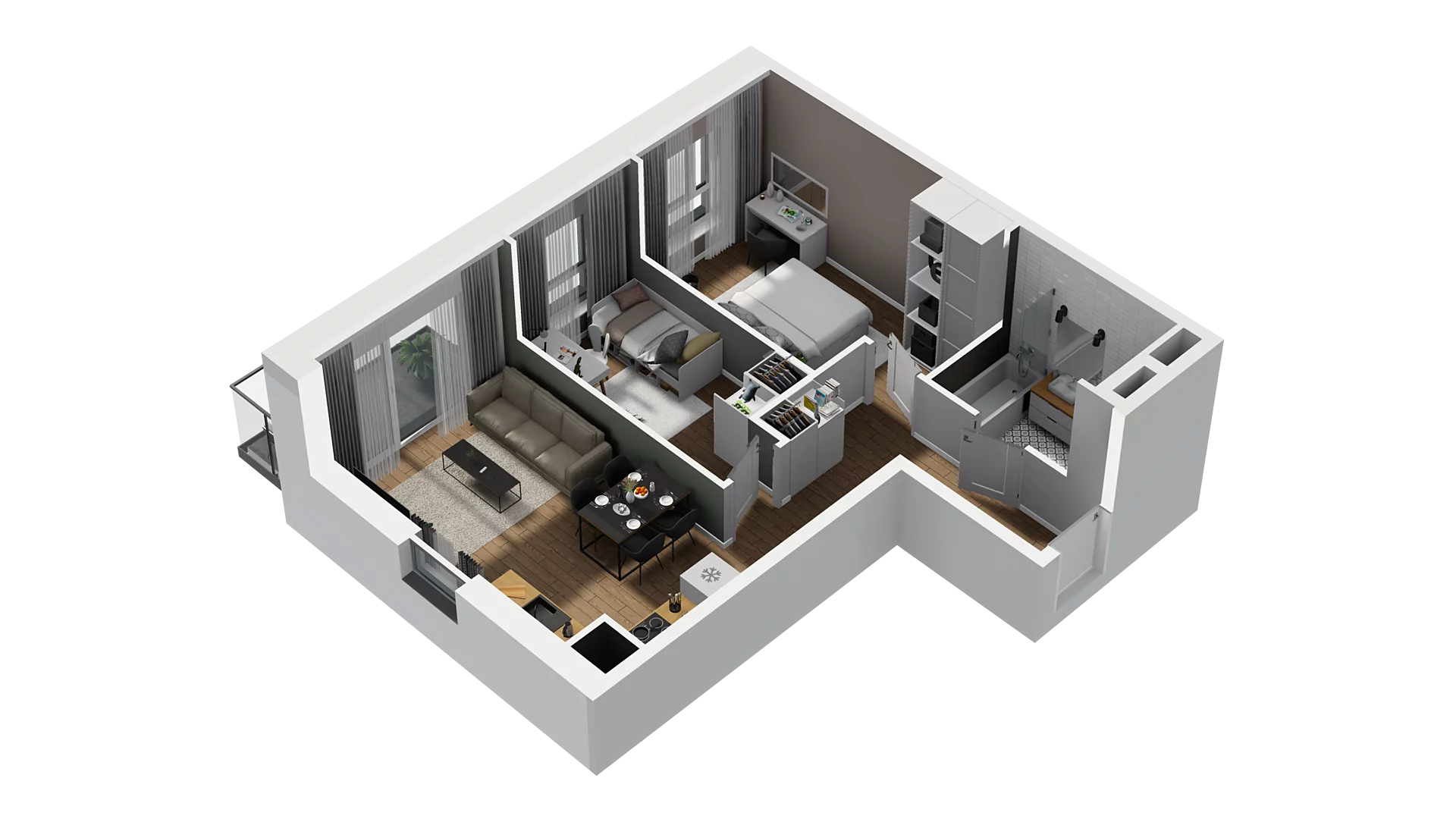 3 pokoje, mieszkanie 53,50 m², piętro 3, oferta nr D/30, Osiedle Warszawska - etap II, Gdańsk, Ujeścisko-Łostowice, Ujeścisko, ul. Warszawska