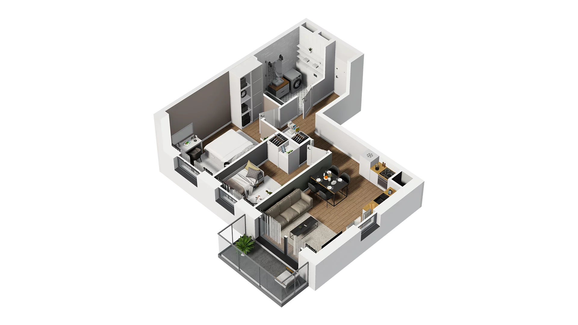 3 pokoje, mieszkanie 53,50 m², piętro 3, oferta nr D/30, Osiedle Warszawska - etap II, Gdańsk, Ujeścisko-Łostowice, Ujeścisko, ul. Warszawska