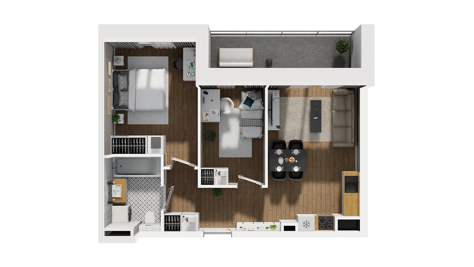 3 pokoje, mieszkanie 50,68 m², piętro 4, oferta nr D/36, Osiedle Warszawska - etap II, Gdańsk, Ujeścisko-Łostowice, Ujeścisko, ul. Warszawska