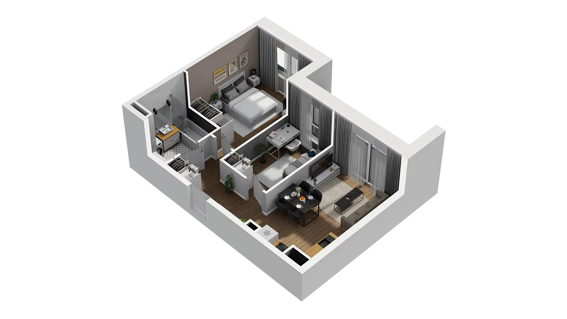 3 pokoje, mieszkanie 50,68 m², piętro 4, oferta nr D/36, Osiedle Warszawska - etap II, Gdańsk, Ujeścisko-Łostowice, Ujeścisko, ul. Warszawska