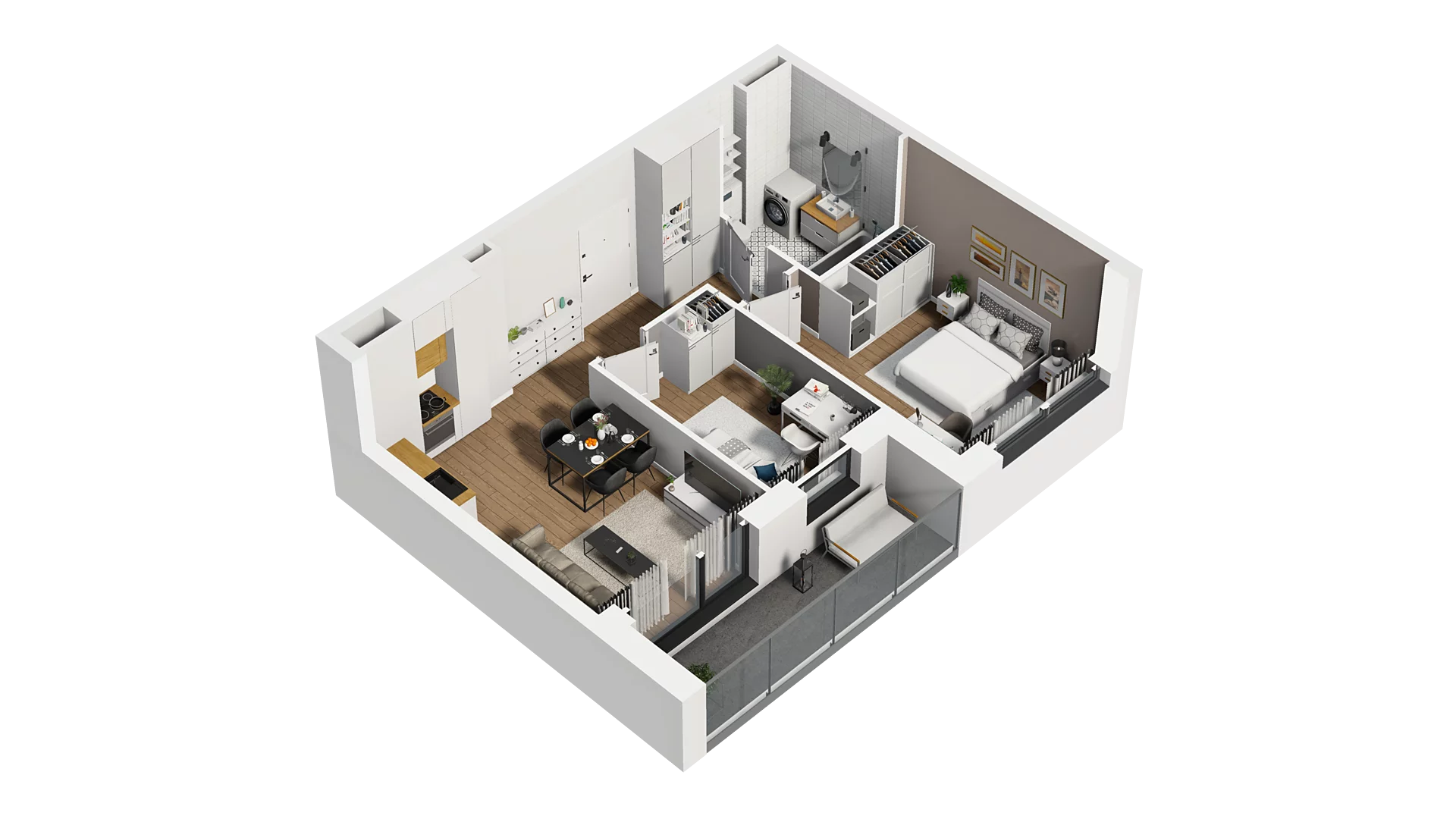 3 pokoje, mieszkanie 50,68 m², piętro 4, oferta nr D/36, Osiedle Warszawska - etap II, Gdańsk, Ujeścisko-Łostowice, Ujeścisko, ul. Warszawska