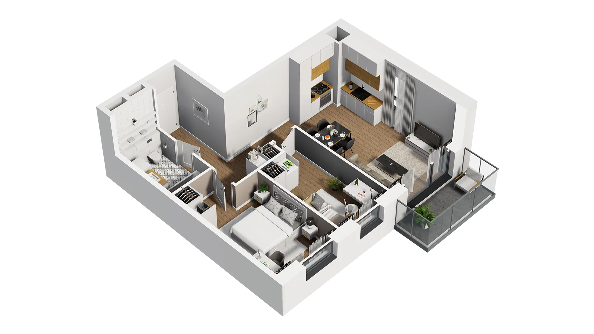 3 pokoje, mieszkanie 54,30 m², piętro 4, oferta nr D/38, Osiedle Warszawska - etap II, Gdańsk, Ujeścisko-Łostowice, Ujeścisko, ul. Warszawska