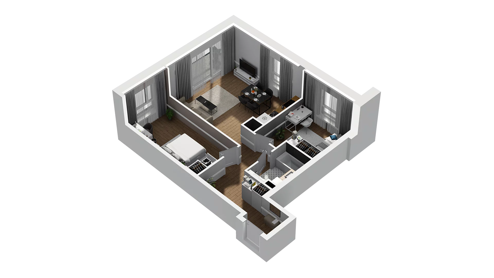 3 pokoje, mieszkanie 61,89 m², piętro 4, oferta nr D/39, Osiedle Warszawska - etap II, Gdańsk, Ujeścisko-Łostowice, Ujeścisko, ul. Warszawska