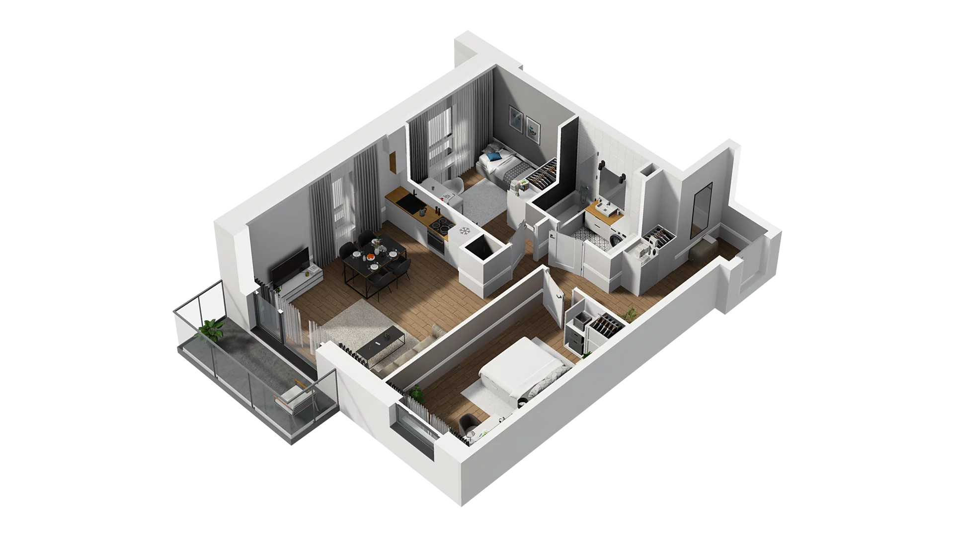 3 pokoje, mieszkanie 61,89 m², piętro 4, oferta nr D/39, Osiedle Warszawska - etap II, Gdańsk, Ujeścisko-Łostowice, Ujeścisko, ul. Warszawska