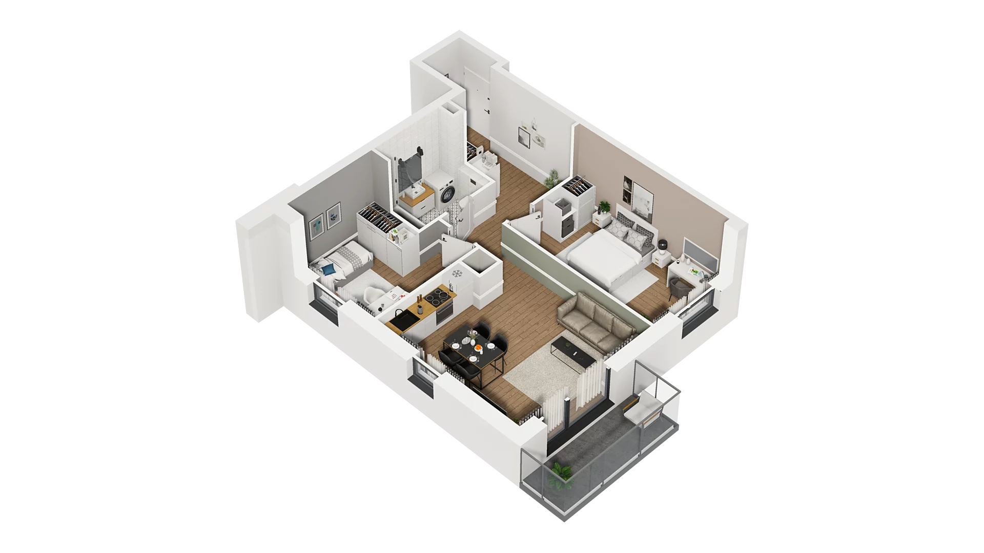 3 pokoje, mieszkanie 61,89 m², piętro 4, oferta nr D/39, Osiedle Warszawska - etap II, Gdańsk, Ujeścisko-Łostowice, Ujeścisko, ul. Warszawska