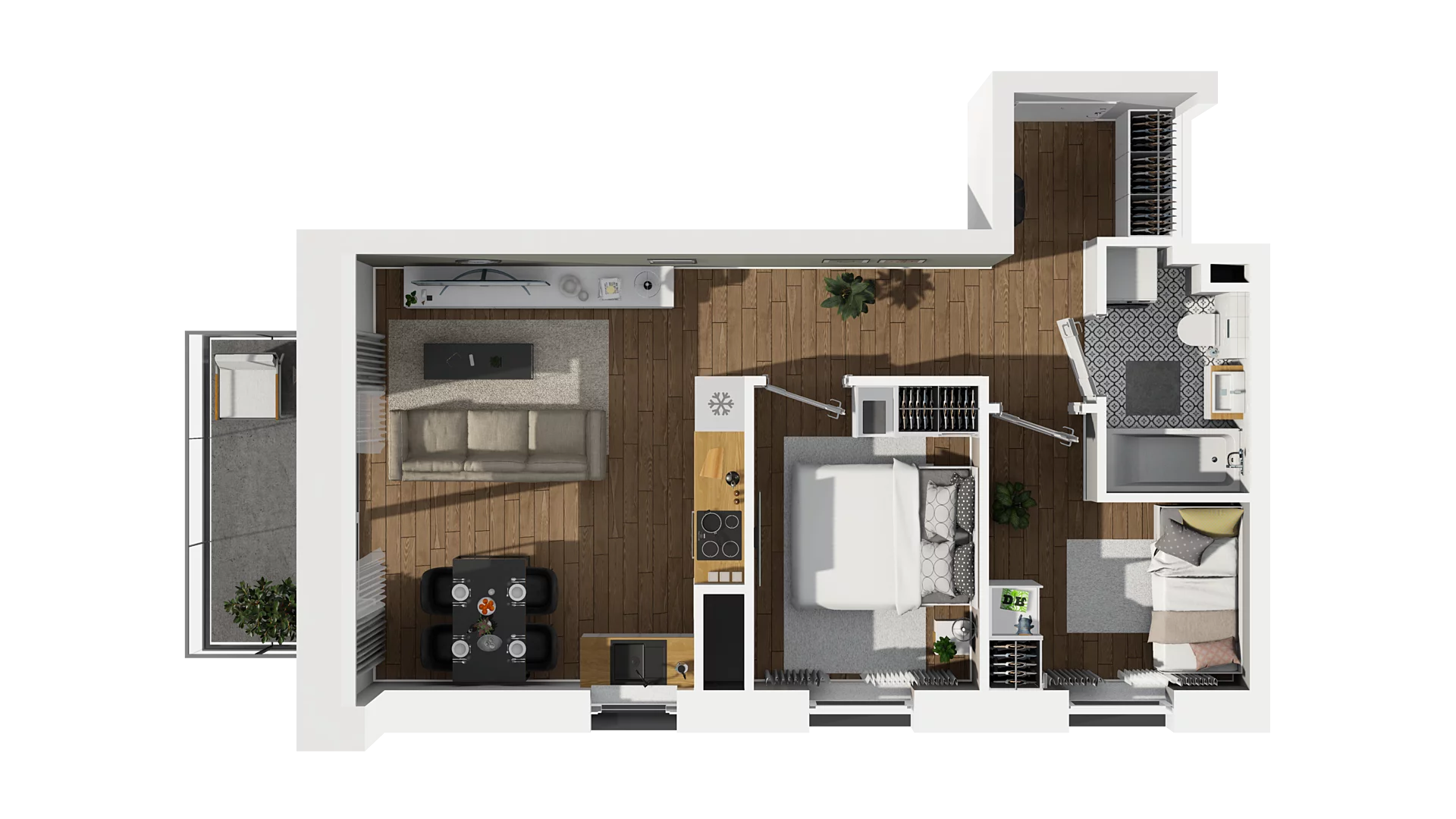 3 pokoje, mieszkanie 48,43 m², piętro 5, oferta nr D/43, Osiedle Warszawska - etap II, Gdańsk, Ujeścisko-Łostowice, Ujeścisko, ul. Warszawska