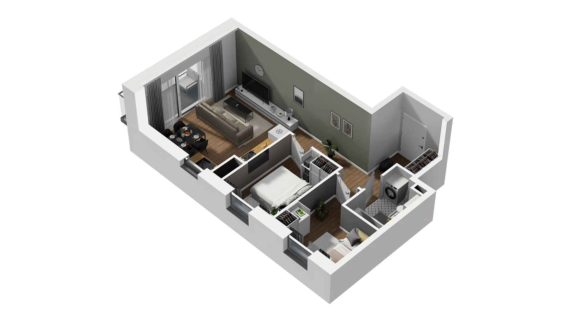 3 pokoje, mieszkanie 48,43 m², piętro 5, oferta nr D/43, Osiedle Warszawska - etap II, Gdańsk, Ujeścisko-Łostowice, Ujeścisko, ul. Warszawska