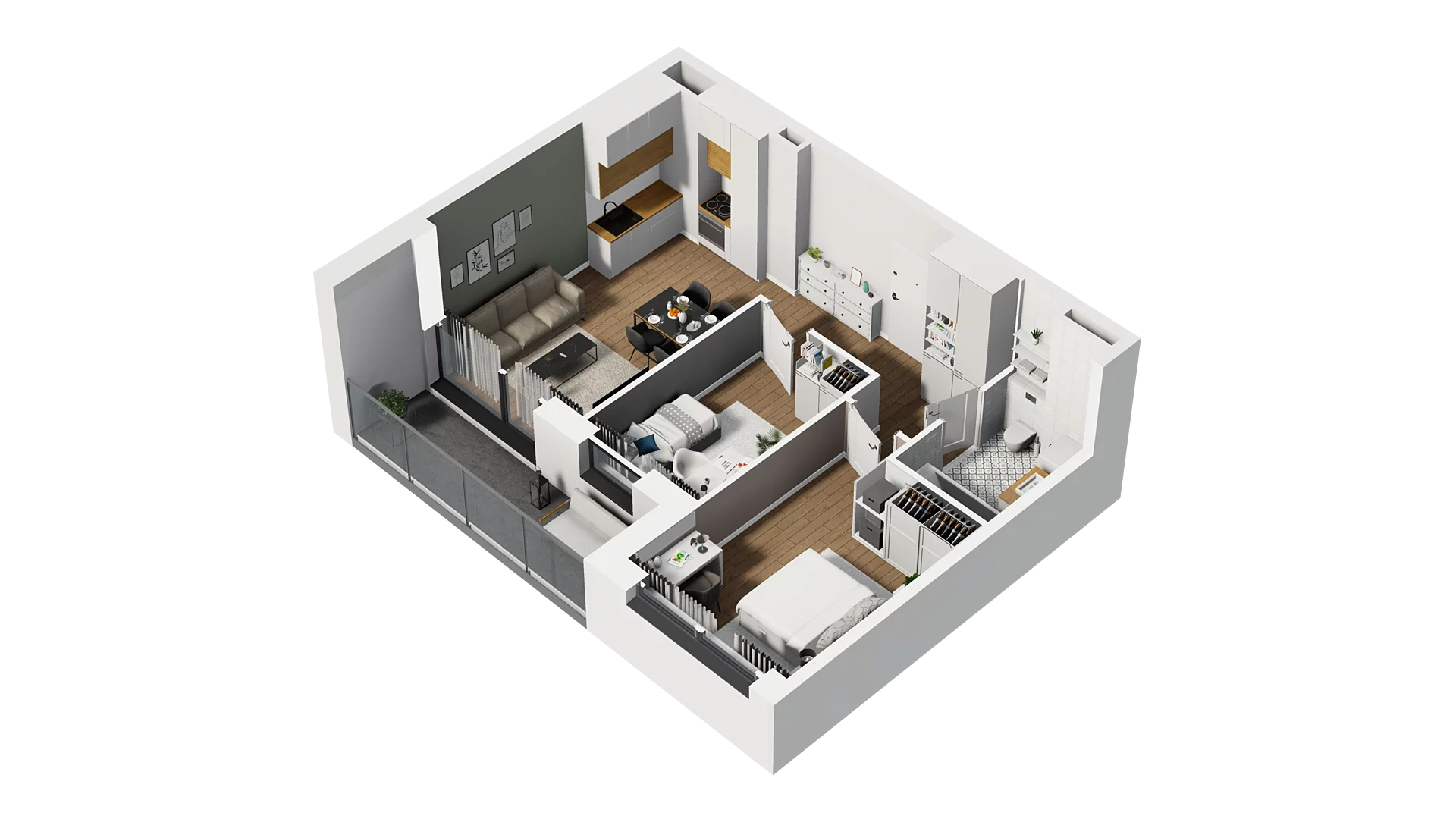 3 pokoje, mieszkanie 50,76 m², piętro 5, oferta nr D/44, Osiedle Warszawska - etap II, Gdańsk, Ujeścisko-Łostowice, Ujeścisko, ul. Warszawska