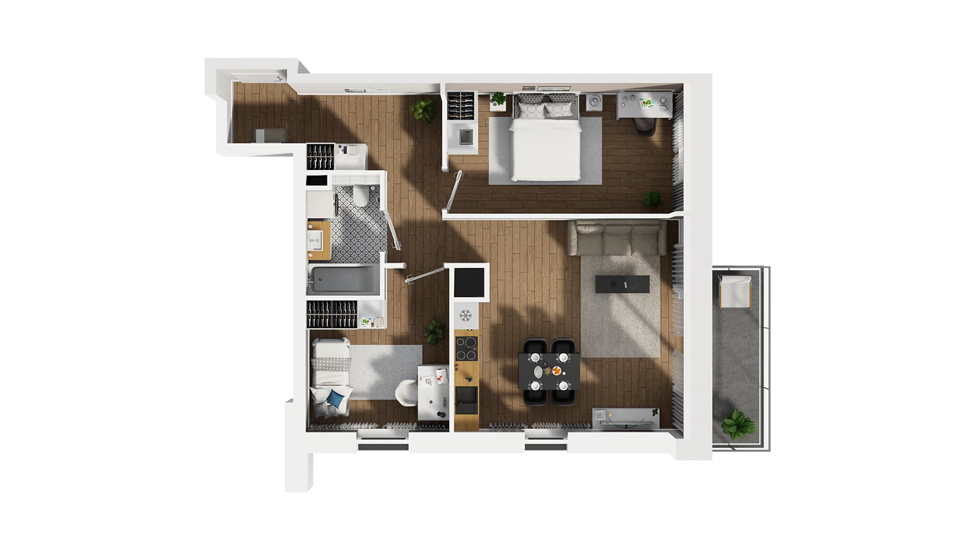 3 pokoje, mieszkanie 61,88 m², piętro 5, oferta nr D/47, Osiedle Warszawska - etap II, Gdańsk, Ujeścisko-Łostowice, Ujeścisko, ul. Warszawska