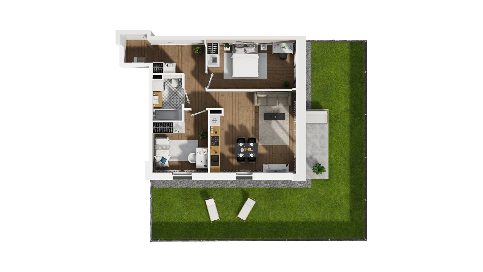 3 pokoje, mieszkanie 61,48 m², parter, oferta nr C/3, Osiedle Warszawska - etap II, Gdańsk, Ujeścisko-Łostowice, Ujeścisko, ul. Warszawska