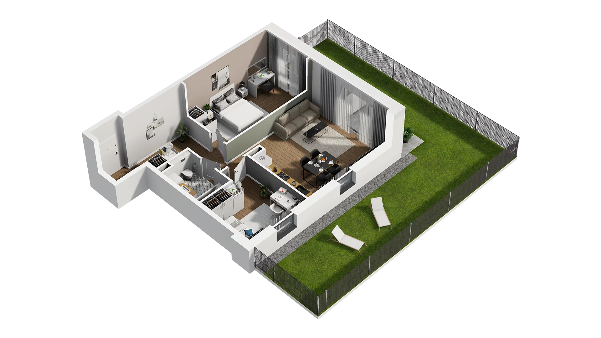 3 pokoje, mieszkanie 61,48 m², parter, oferta nr C/3, Osiedle Warszawska - etap II, Gdańsk, Ujeścisko-Łostowice, Ujeścisko, ul. Warszawska