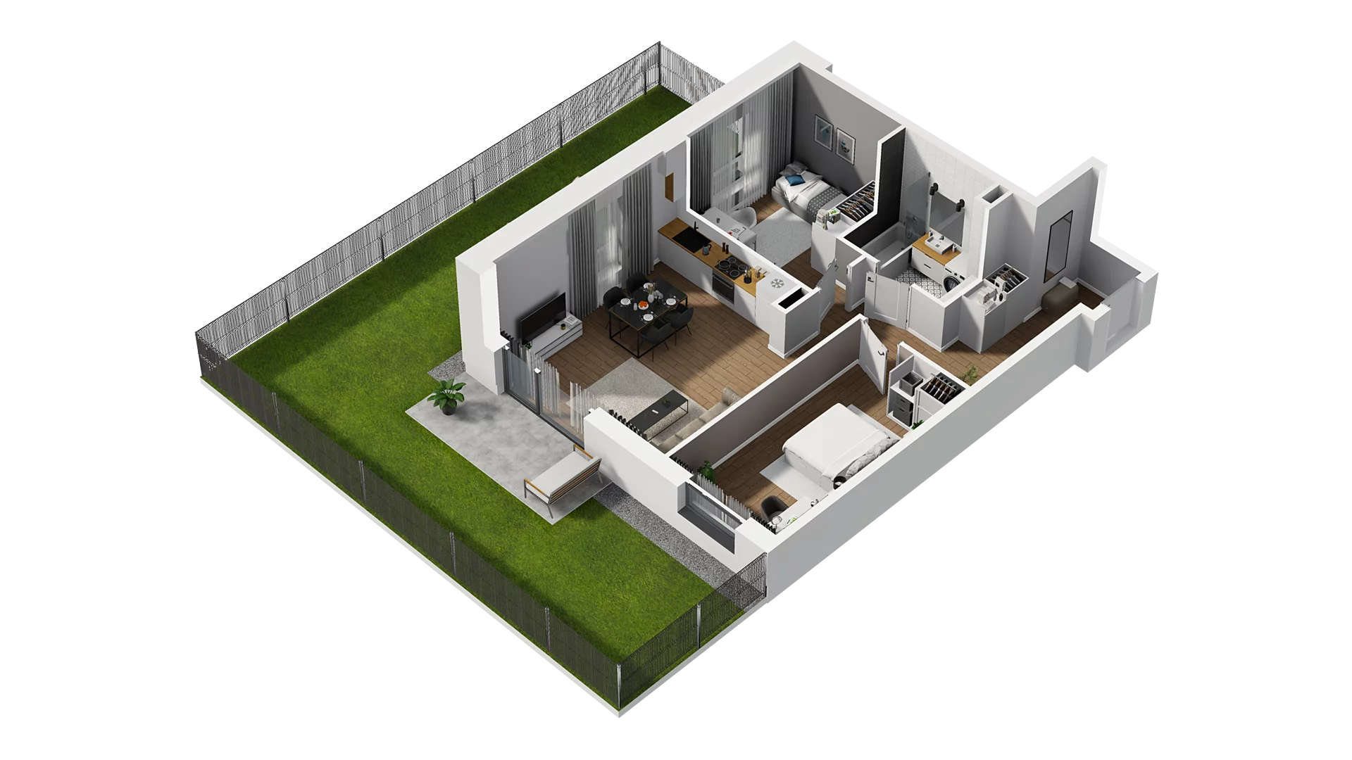 3 pokoje, mieszkanie 61,48 m², parter, oferta nr C/3, Osiedle Warszawska - etap II, Gdańsk, Ujeścisko-Łostowice, Ujeścisko, ul. Warszawska