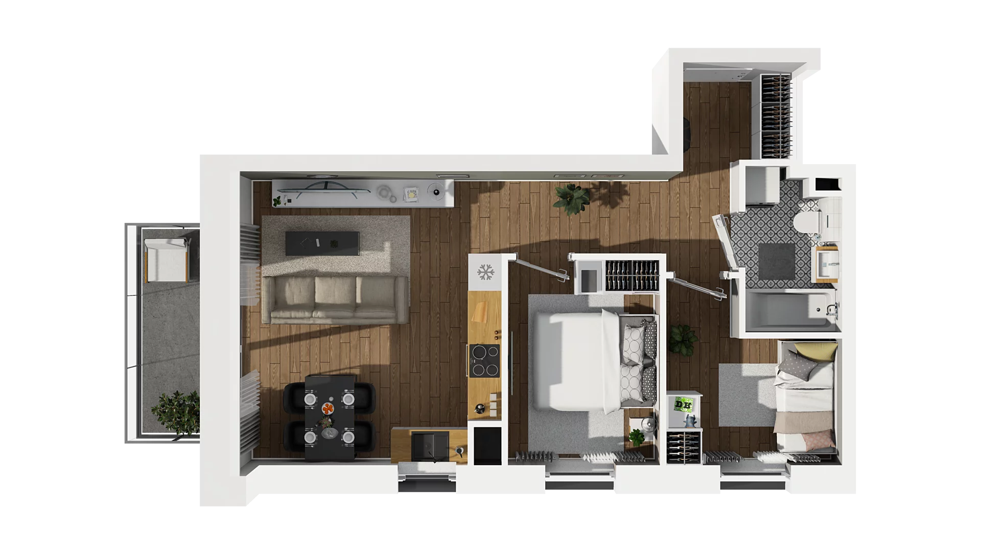 3 pokoje, mieszkanie 47,77 m², piętro 1, oferta nr C/11, Osiedle Warszawska - etap II, Gdańsk, Ujeścisko-Łostowice, Ujeścisko, ul. Warszawska