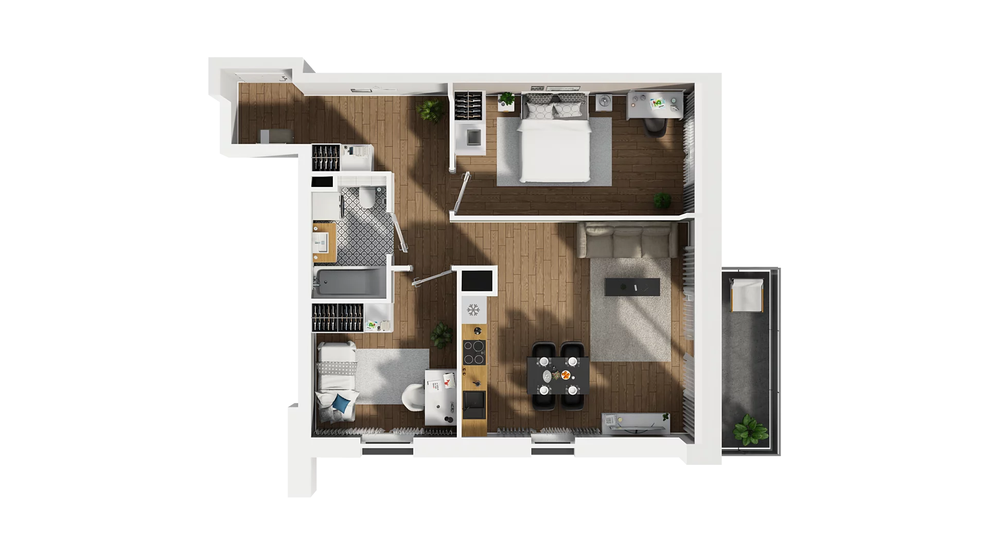 3 pokoje, mieszkanie 61,10 m², piętro 1, oferta nr C/15, Osiedle Warszawska - etap II, Gdańsk, Ujeścisko-Łostowice, Ujeścisko, ul. Warszawska