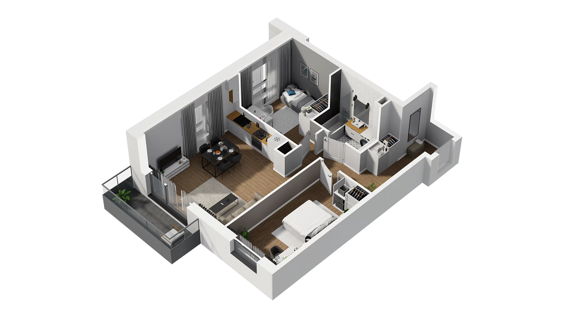 3 pokoje, mieszkanie 61,10 m², piętro 1, oferta nr C/15, Osiedle Warszawska - etap II, Gdańsk, Ujeścisko-Łostowice, Ujeścisko, ul. Warszawska