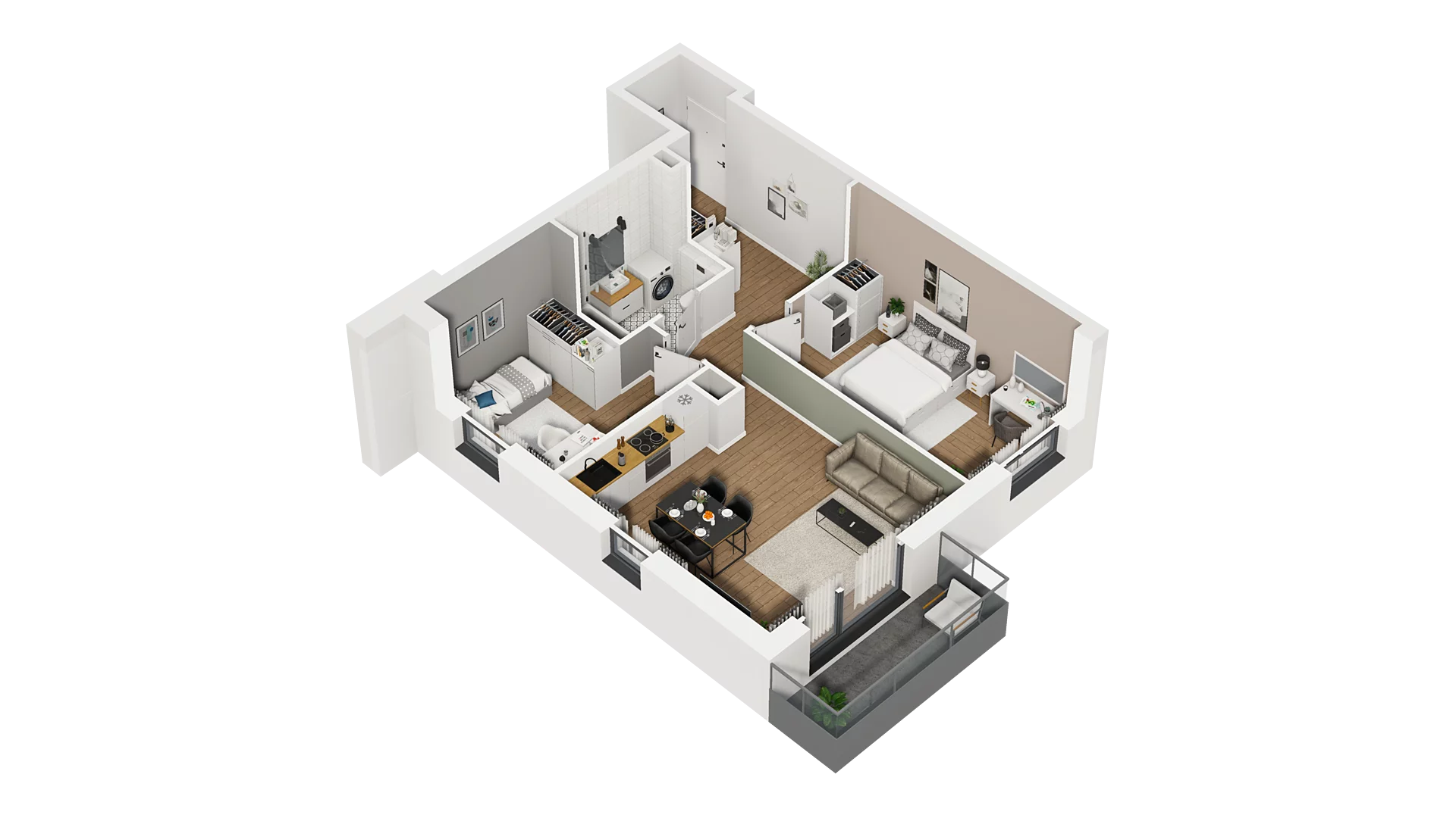 3 pokoje, mieszkanie 61,10 m², piętro 1, oferta nr C/15, Osiedle Warszawska - etap II, Gdańsk, Ujeścisko-Łostowice, Ujeścisko, ul. Warszawska
