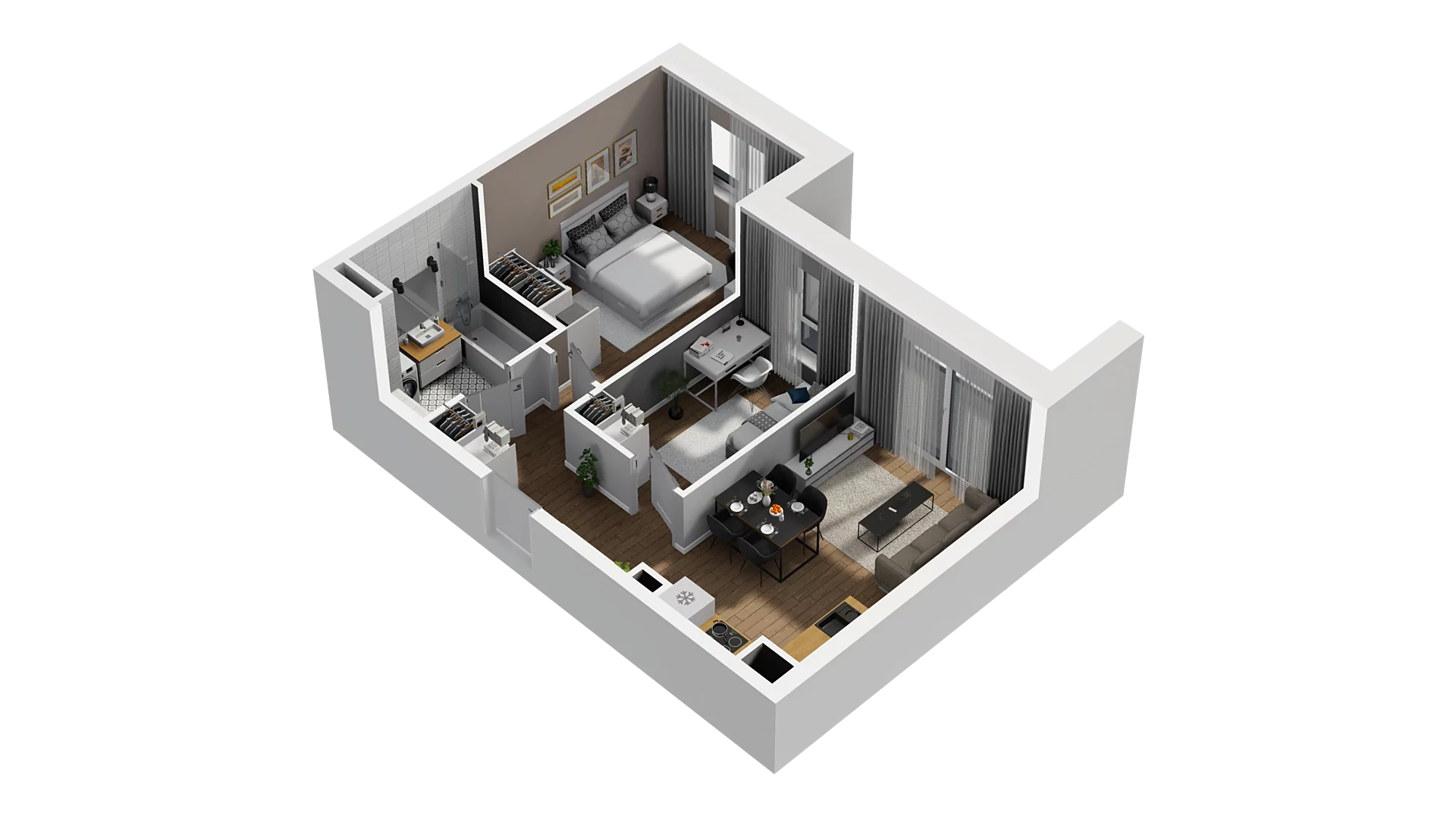 3 pokoje, mieszkanie 50,27 m², piętro 2, oferta nr C/20, Osiedle Warszawska - etap II, Gdańsk, Ujeścisko-Łostowice, Ujeścisko, ul. Warszawska
