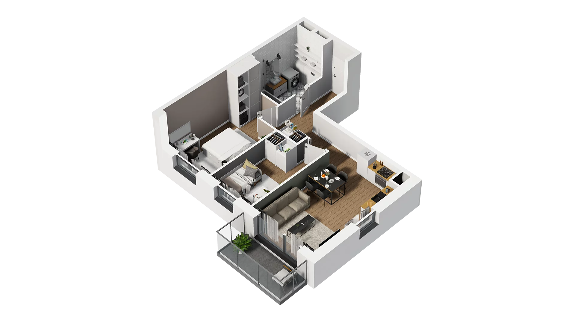 3 pokoje, mieszkanie 53,66 m², piętro 2, oferta nr C/22, Osiedle Warszawska - etap II, Gdańsk, Ujeścisko-Łostowice, Ujeścisko, ul. Warszawska