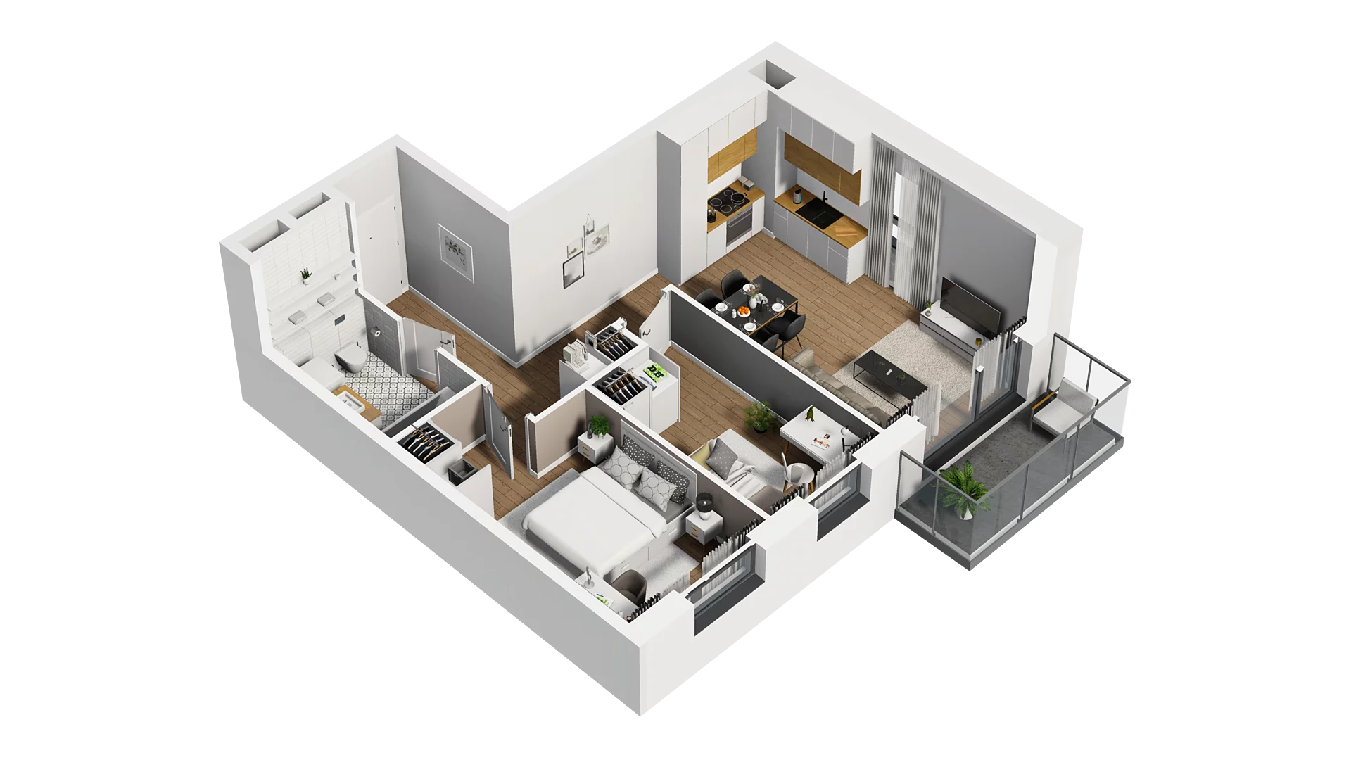3 pokoje, mieszkanie 53,66 m², piętro 2, oferta nr C/22, Osiedle Warszawska - etap II, Gdańsk, Ujeścisko-Łostowice, Ujeścisko, ul. Warszawska