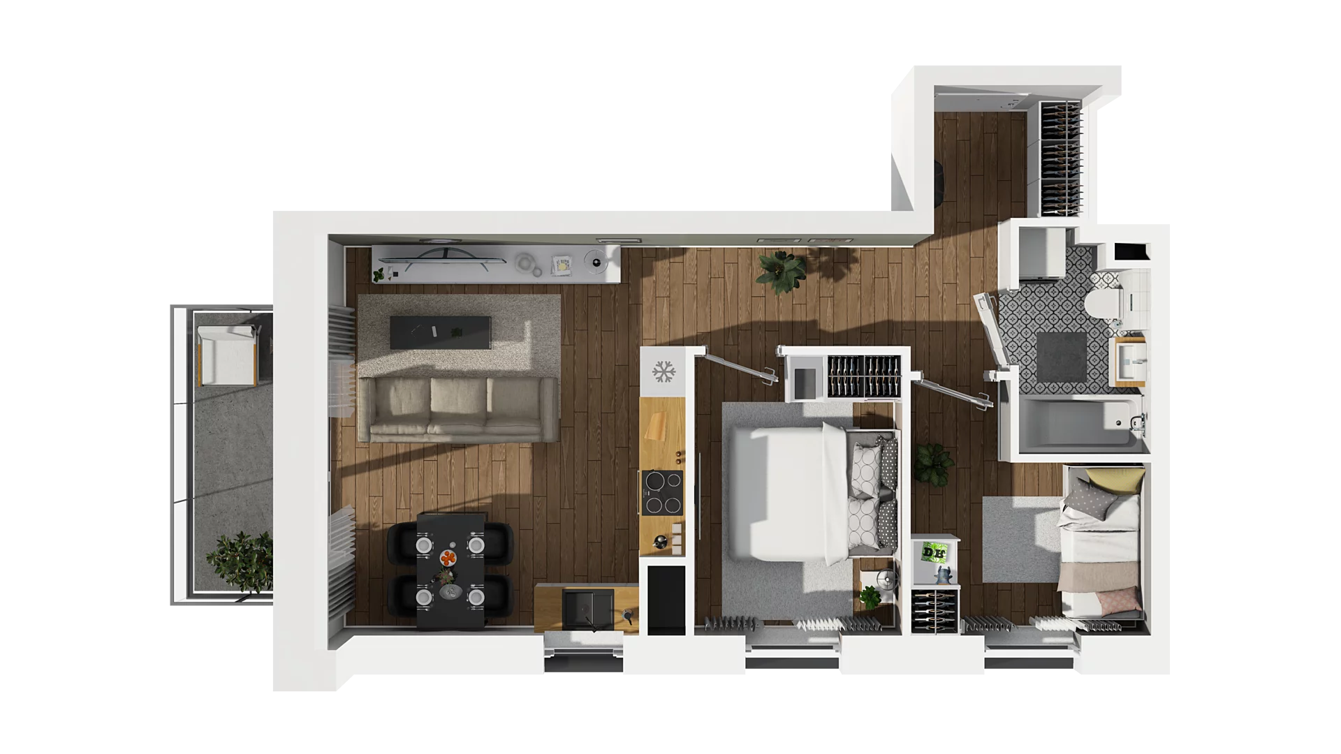 3 pokoje, mieszkanie 47,50 m², piętro 3, oferta nr C/27, Osiedle Warszawska - etap II, Gdańsk, Ujeścisko-Łostowice, Ujeścisko, ul. Warszawska