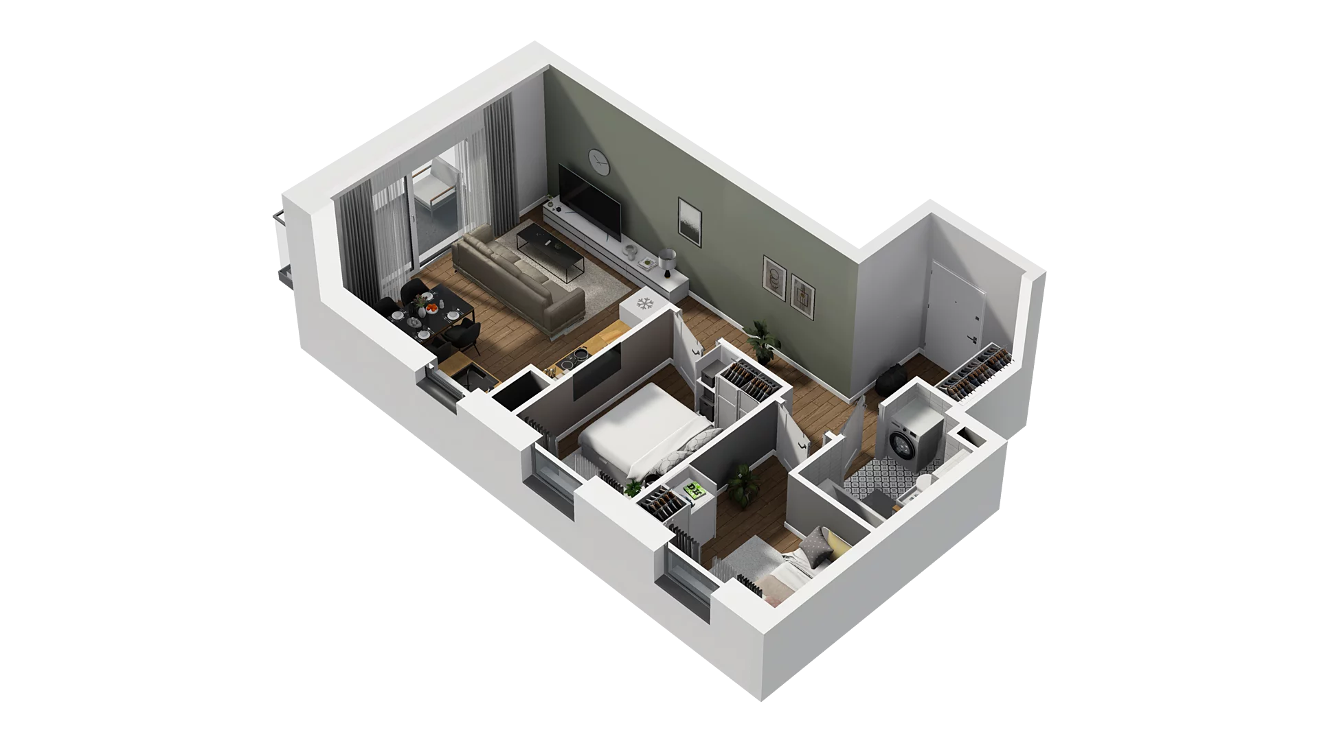 3 pokoje, mieszkanie 47,50 m², piętro 3, oferta nr C/27, Osiedle Warszawska - etap II, Gdańsk, Ujeścisko-Łostowice, Ujeścisko, ul. Warszawska