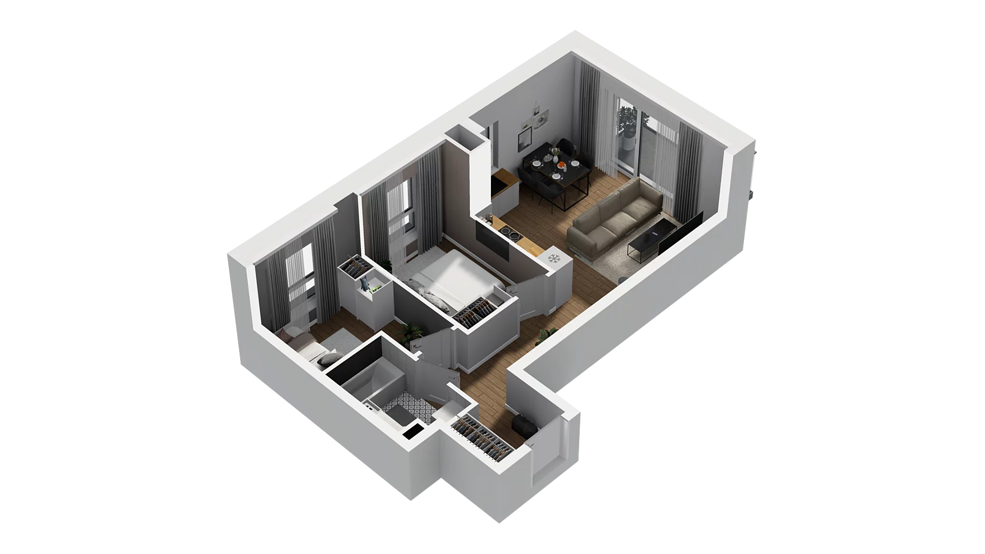 3 pokoje, mieszkanie 47,50 m², piętro 3, oferta nr C/27, Osiedle Warszawska - etap II, Gdańsk, Ujeścisko-Łostowice, Ujeścisko, ul. Warszawska