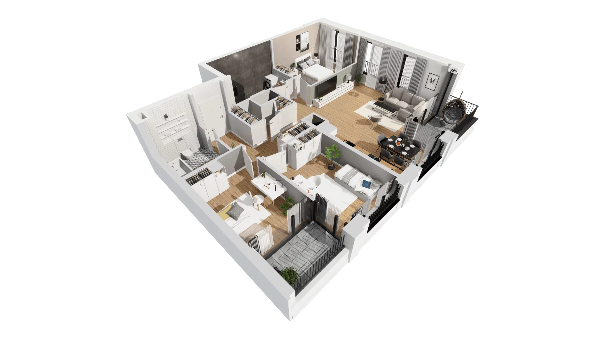 Mieszkanie 93,31 m², piętro 6, oferta nr G/129, DOKI Living - etap II, Gdańsk, Śródmieście, ul. Aleja Doki