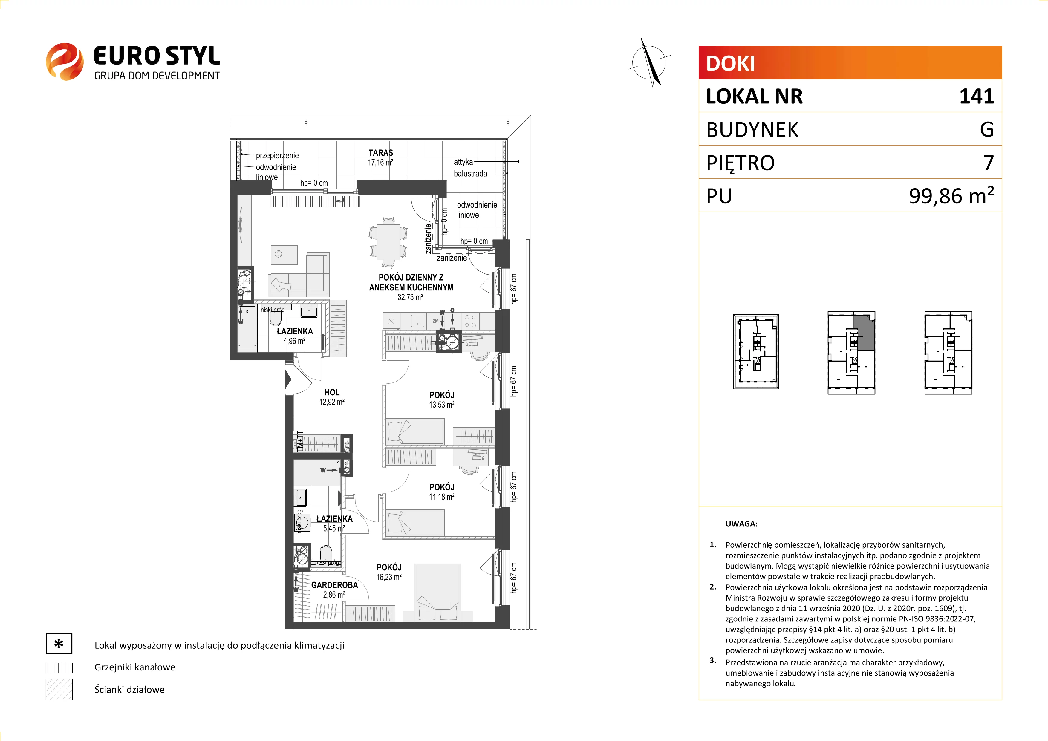 Mieszkanie 99,86 m², piętro 7, oferta nr G/141, DOKI Living - etap II, Gdańsk, Śródmieście, ul. Aleja Doki