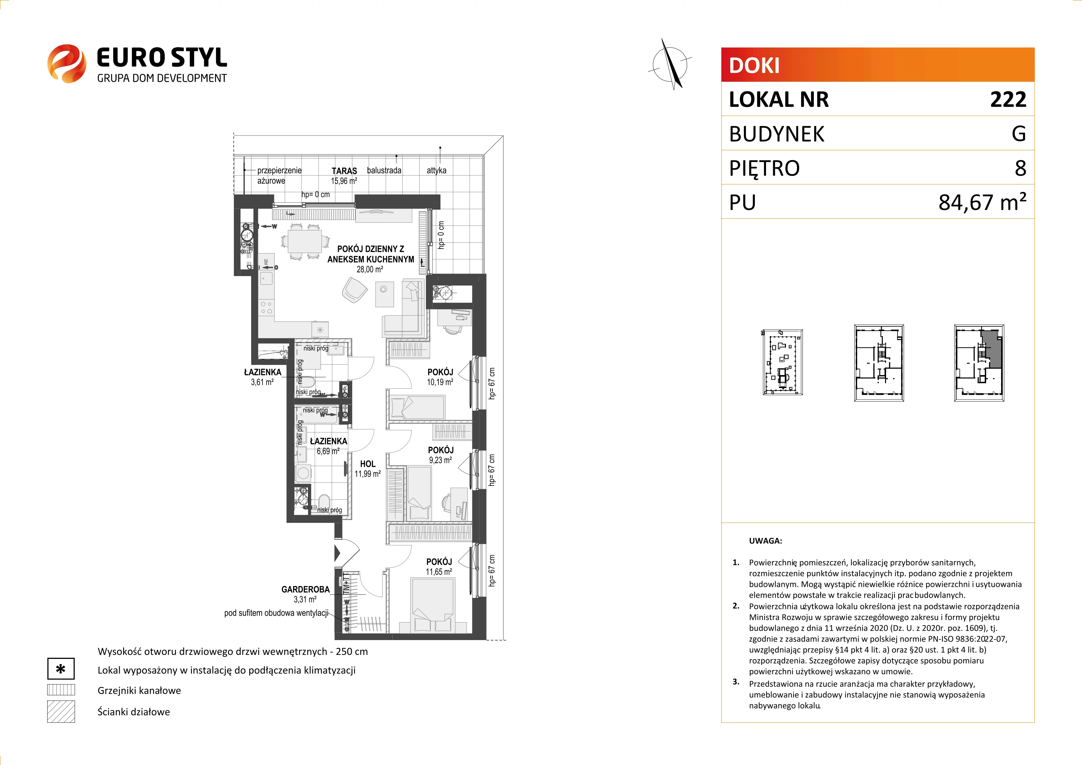 Mieszkanie 84,67 m², piętro 8, oferta nr G/222, DOKI Living - etap II, Gdańsk, Śródmieście, ul. Aleja Doki-idx