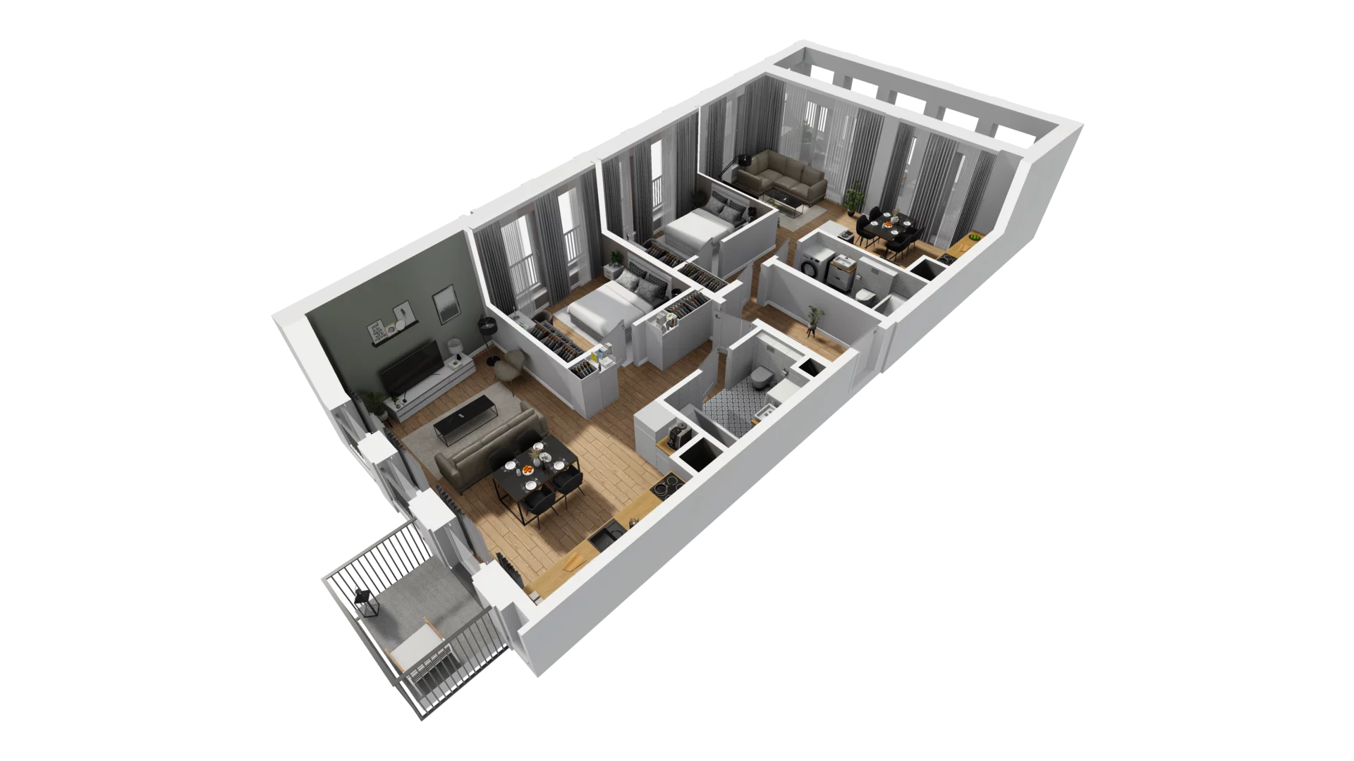 4 pokoje, mieszkanie 91,52 m², piętro 3, oferta nr A/48, Jaskółcza, Gdańsk, Śródmieście, Dolne Miasto, ul. Jaskółcza