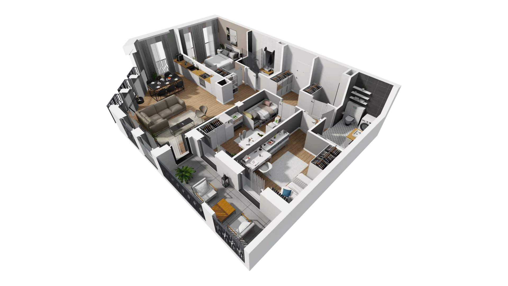 4 pokoje, mieszkanie 89,68 m², piętro 1, oferta nr A/6, Esencja, Gdańsk, Śródmieście, Dolne Miasto, ul. Kamienna Grobla / Jałmużnicza